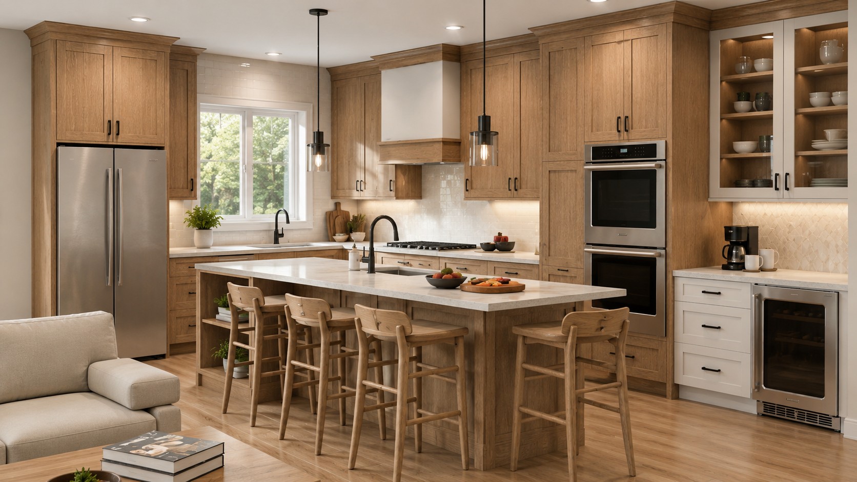 Finished custom kitchen