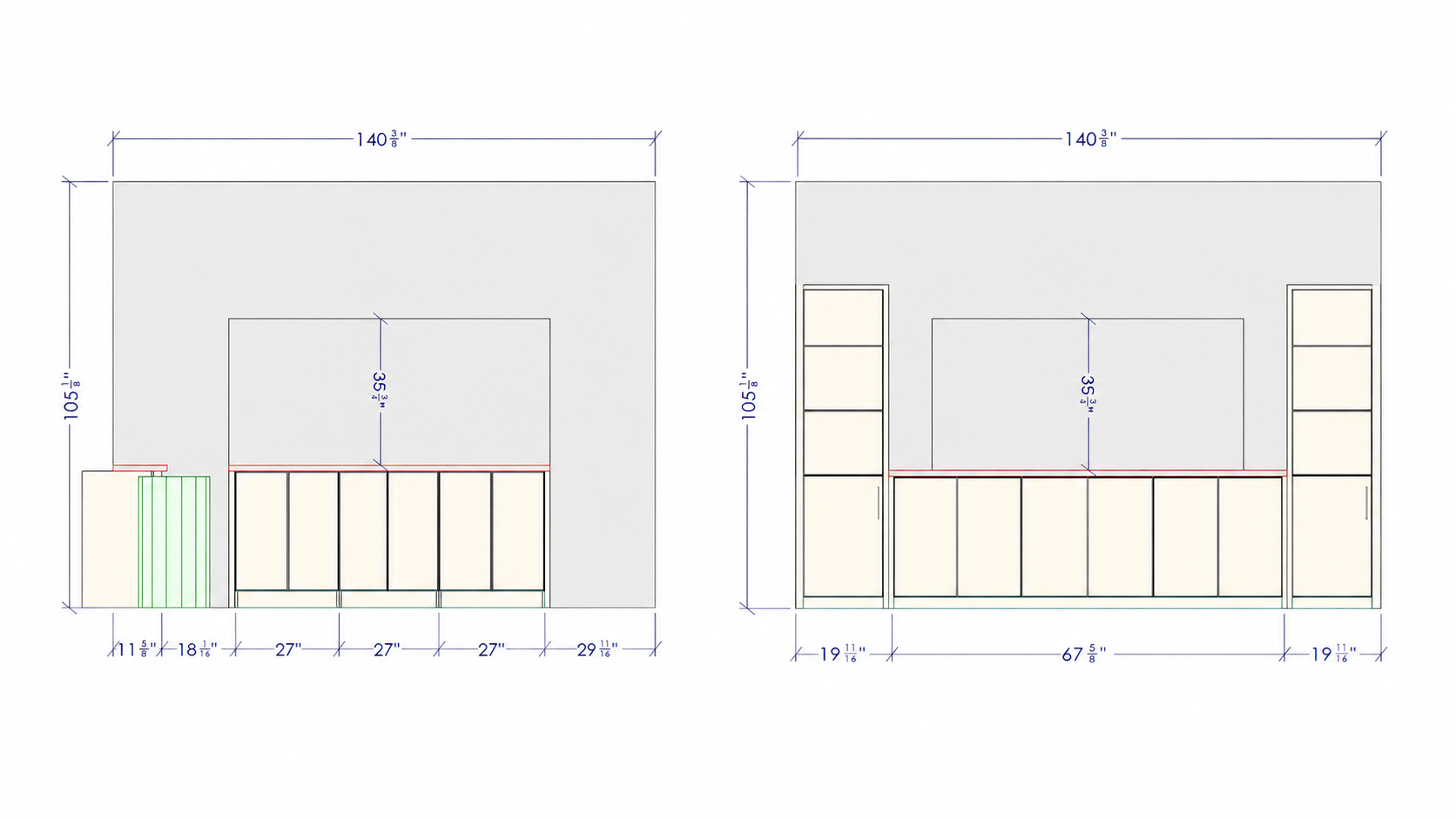 Cabinetry elevation drawing