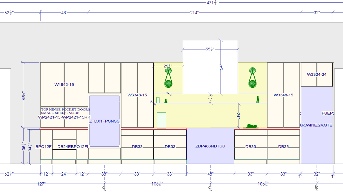 Cabinetry elevation drawing