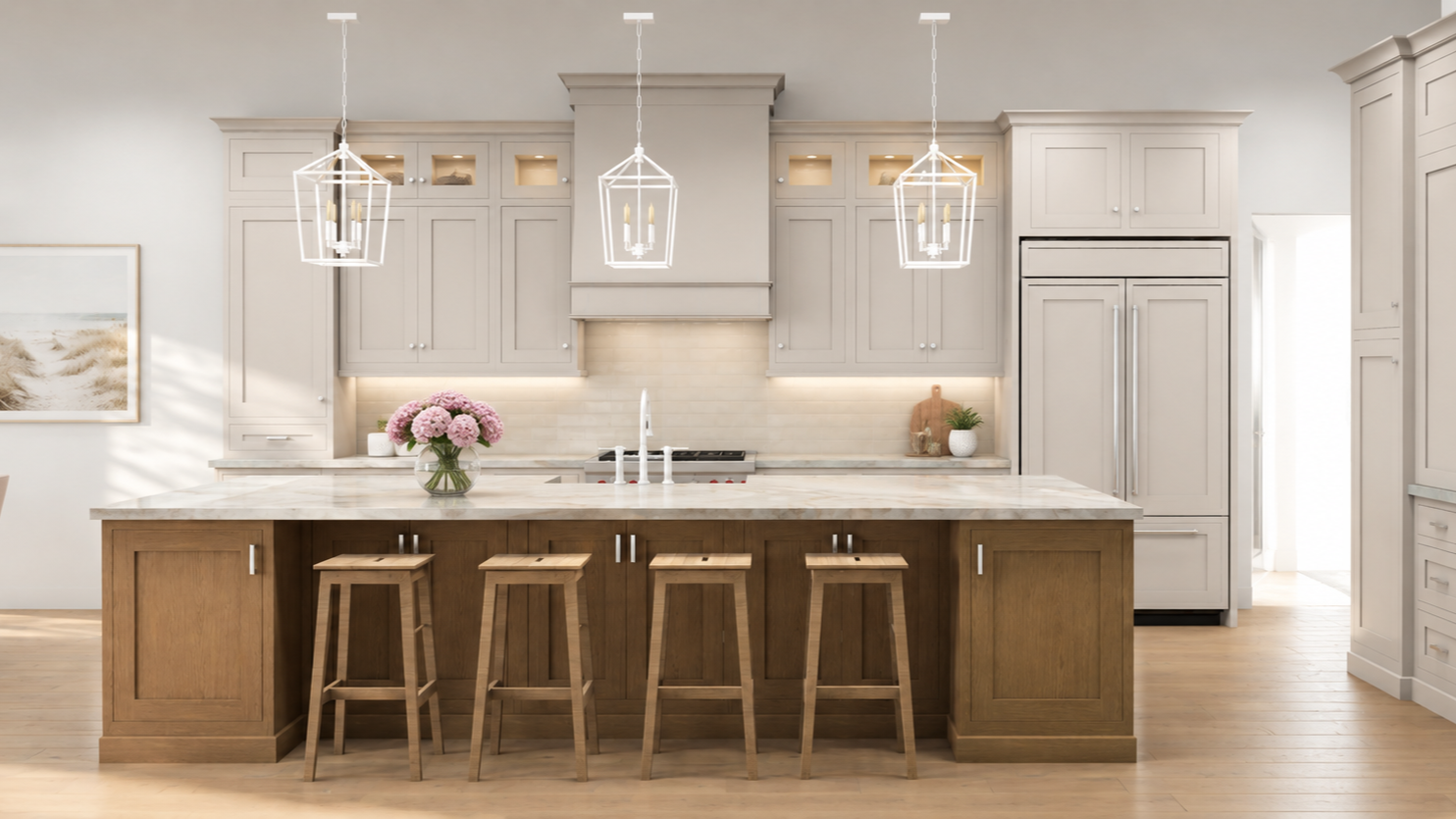 Finished custom kitchen rendering