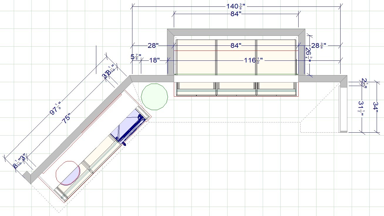 Kitchen floor plan drawing
