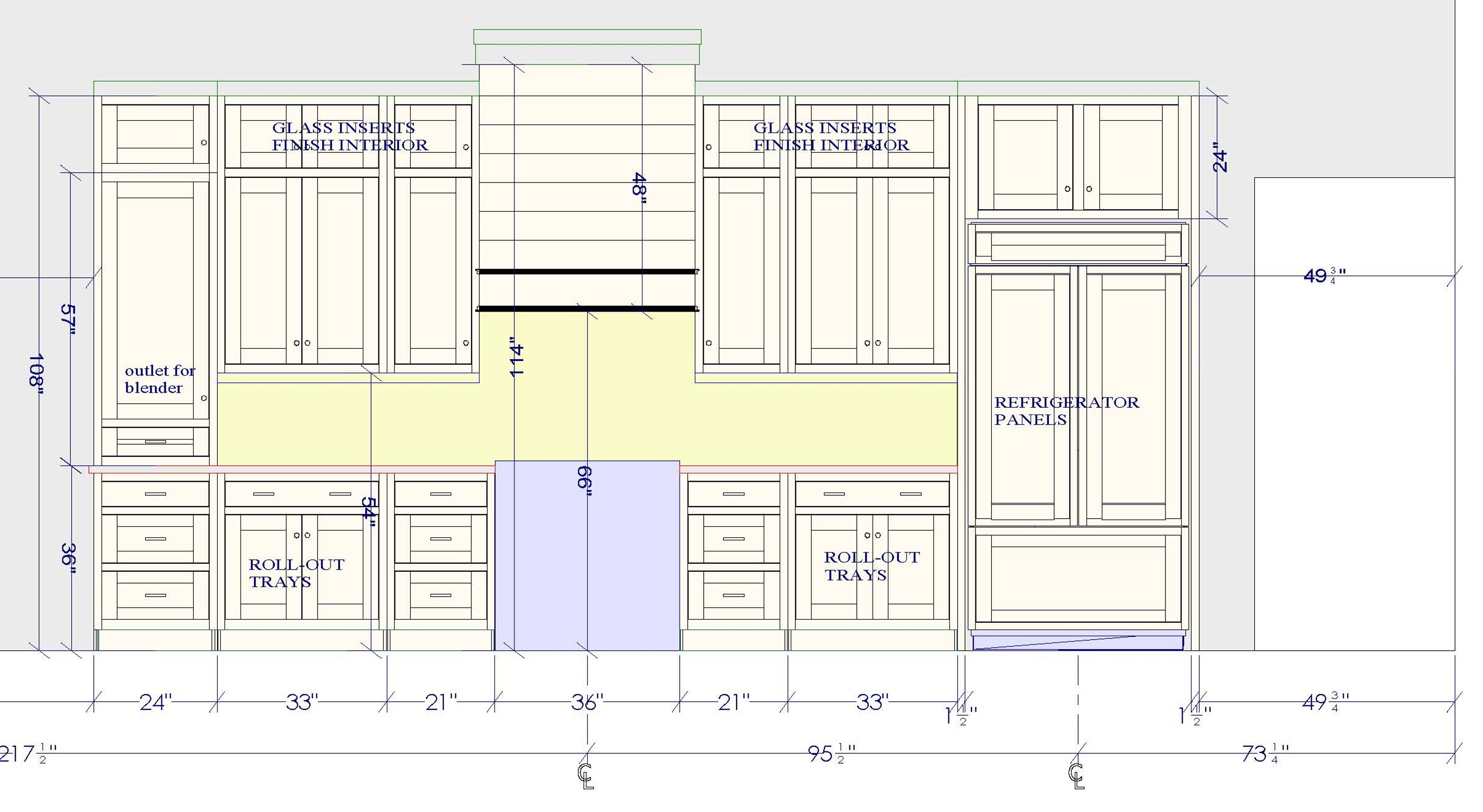Cabinetry elevation drawing