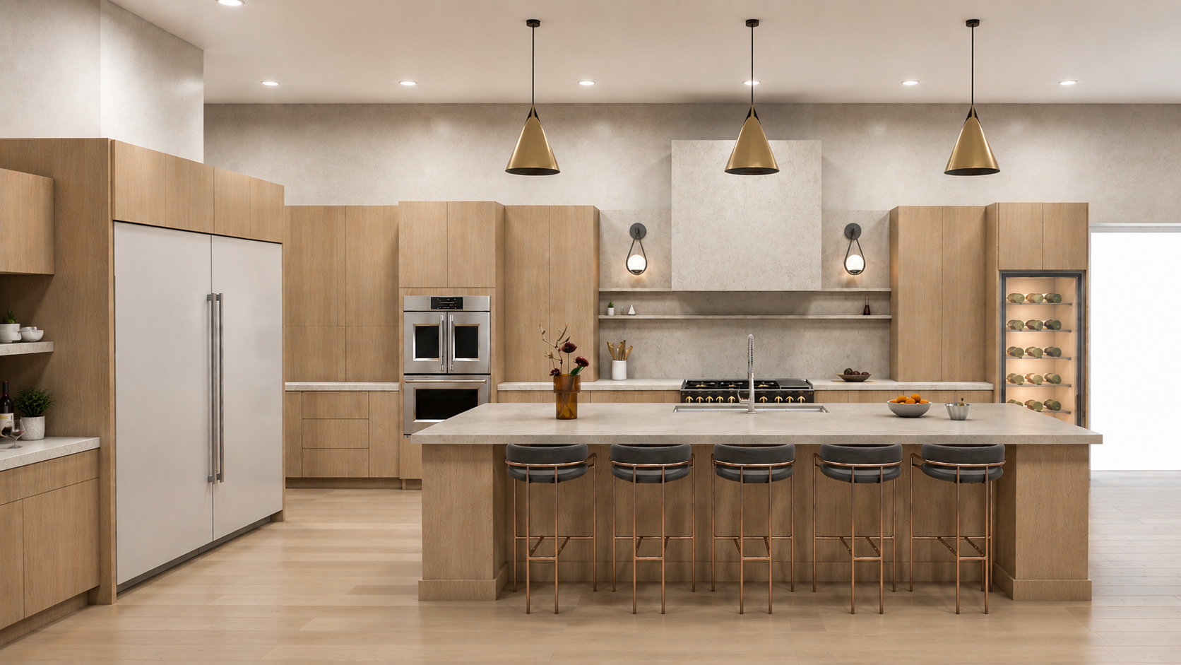 Finished custom kitchen