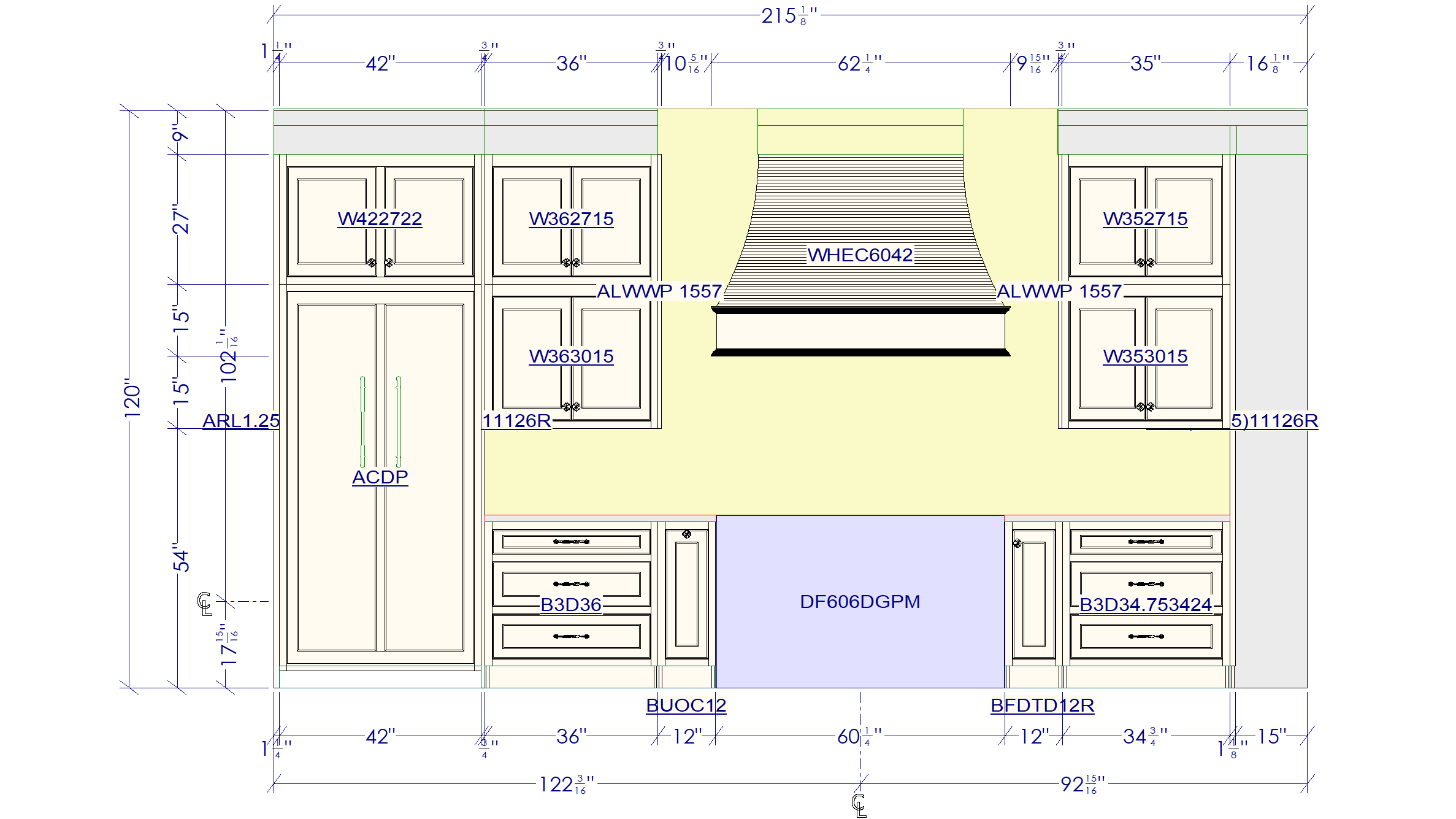 Kitchen elevation drawing