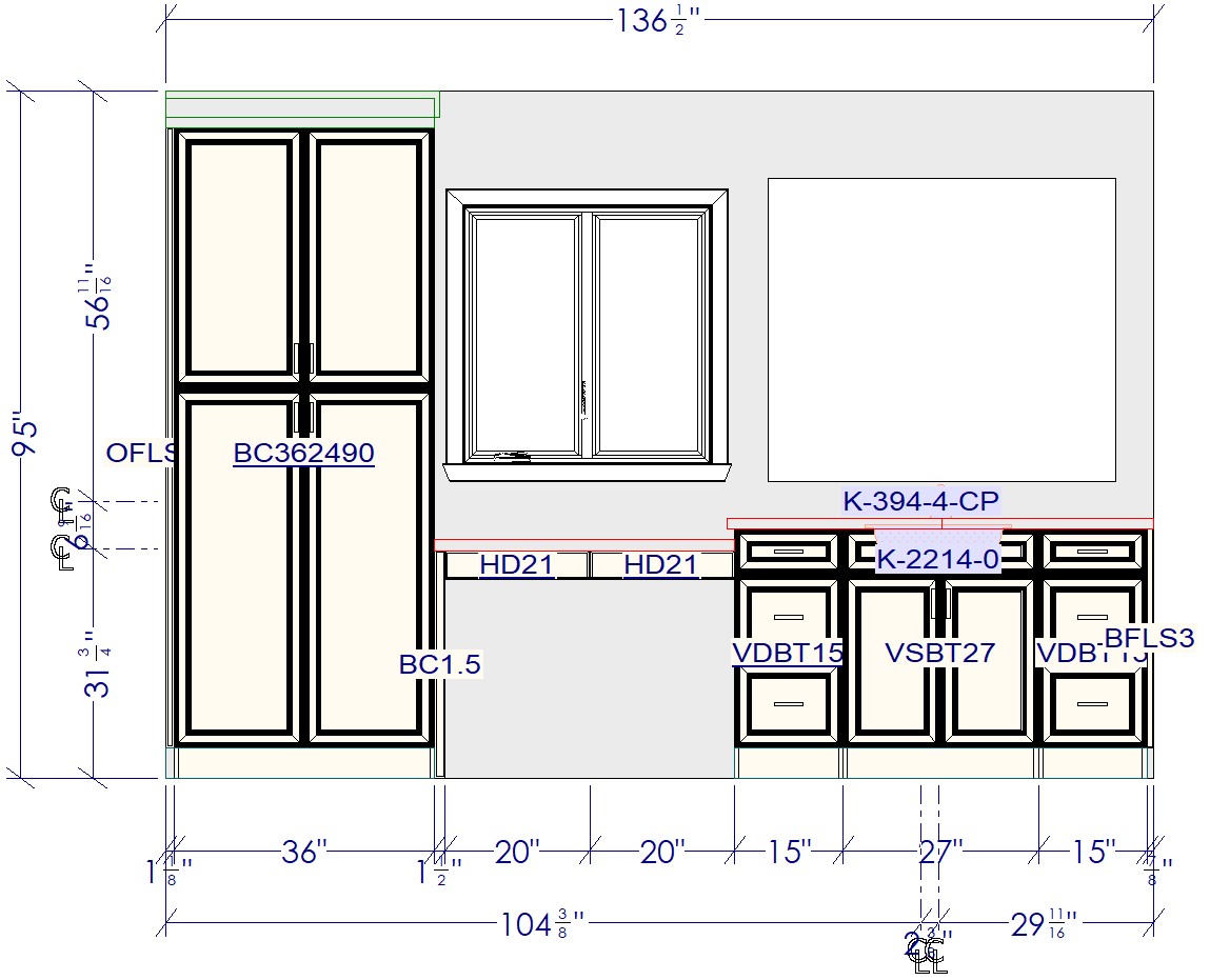 Bathroom elevation drawing